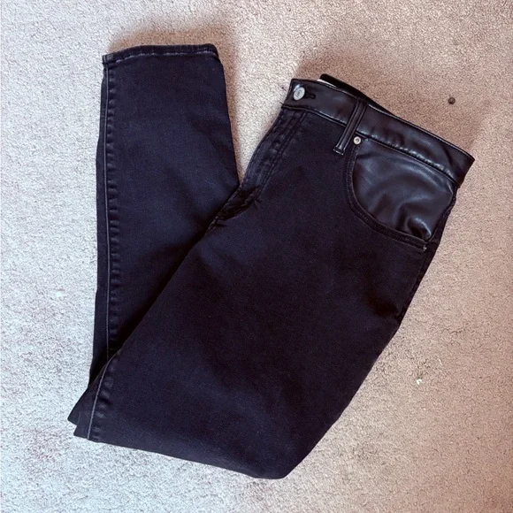 Abercrombie & Fitch Curve Love High Rise Skinny Black Jeans - Picture 1 of 6